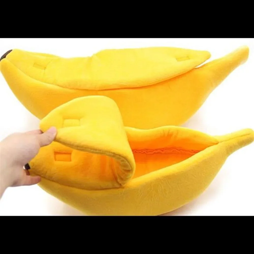 Pet Dog Cat Banana Bed House Pet Boat Dog Cute Cat Snuggle Bed